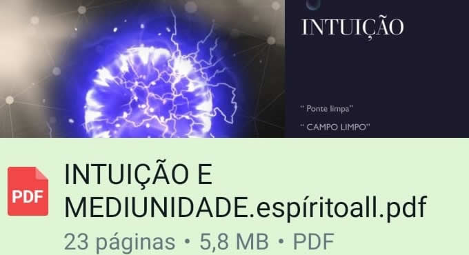 INTUIÇÃO E MEDIUNIDADE